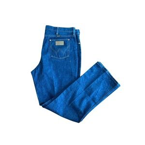 Wrangler Cowboy Cut Jeans Mens 40x32 Blue Denim Straight Leg Made in USA